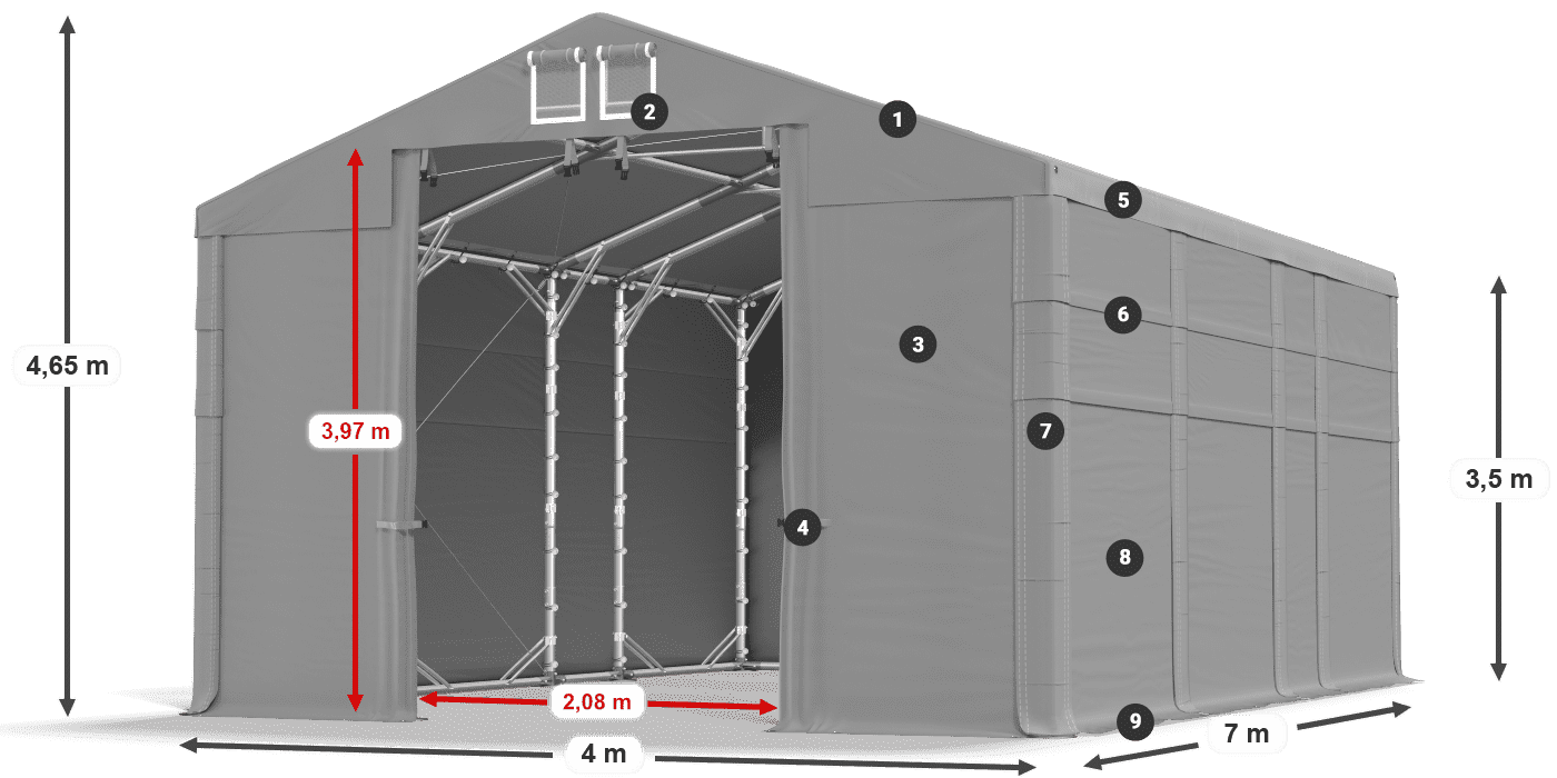 MMS 580 PVC legenda 3.5m