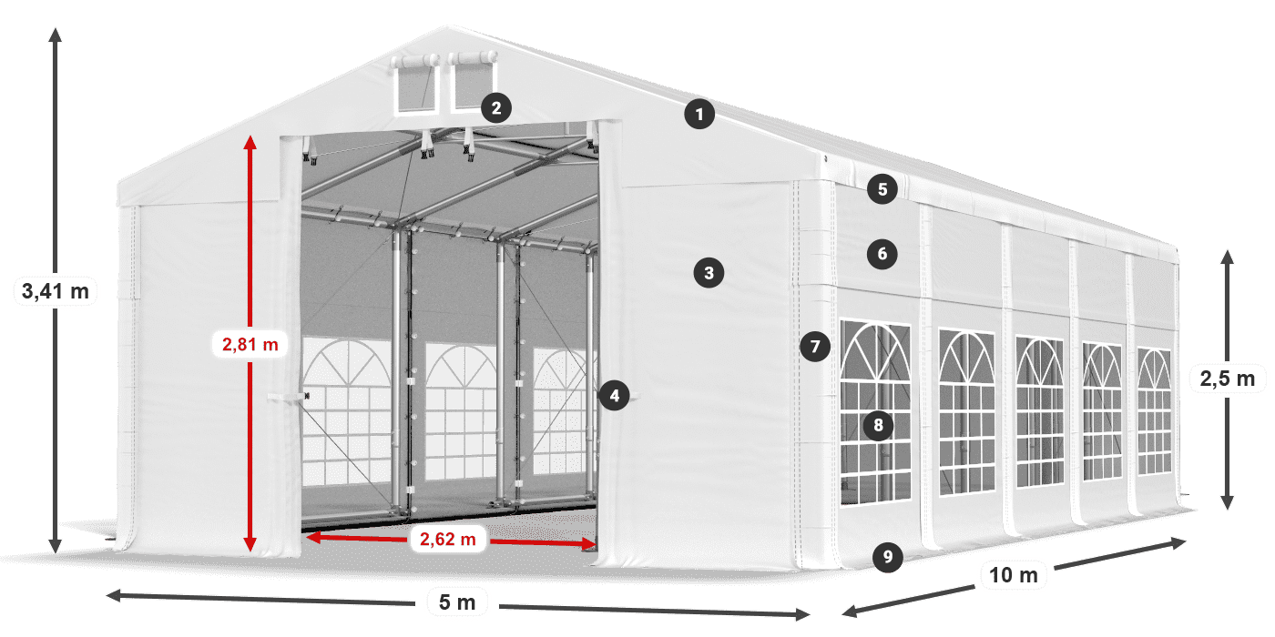 Dach: HFR 750 PVC Ściany: SD 500 PVC