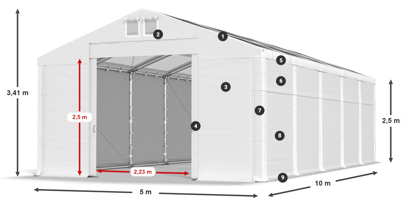 Dach: MS 580 PVC Ściany: SD 500 PVC