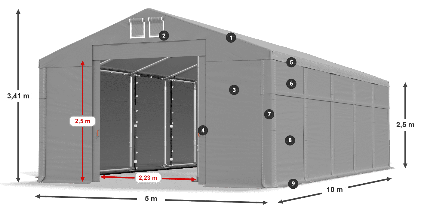 Dach: SD 560 PVC Ściany: HFR 750 PVC