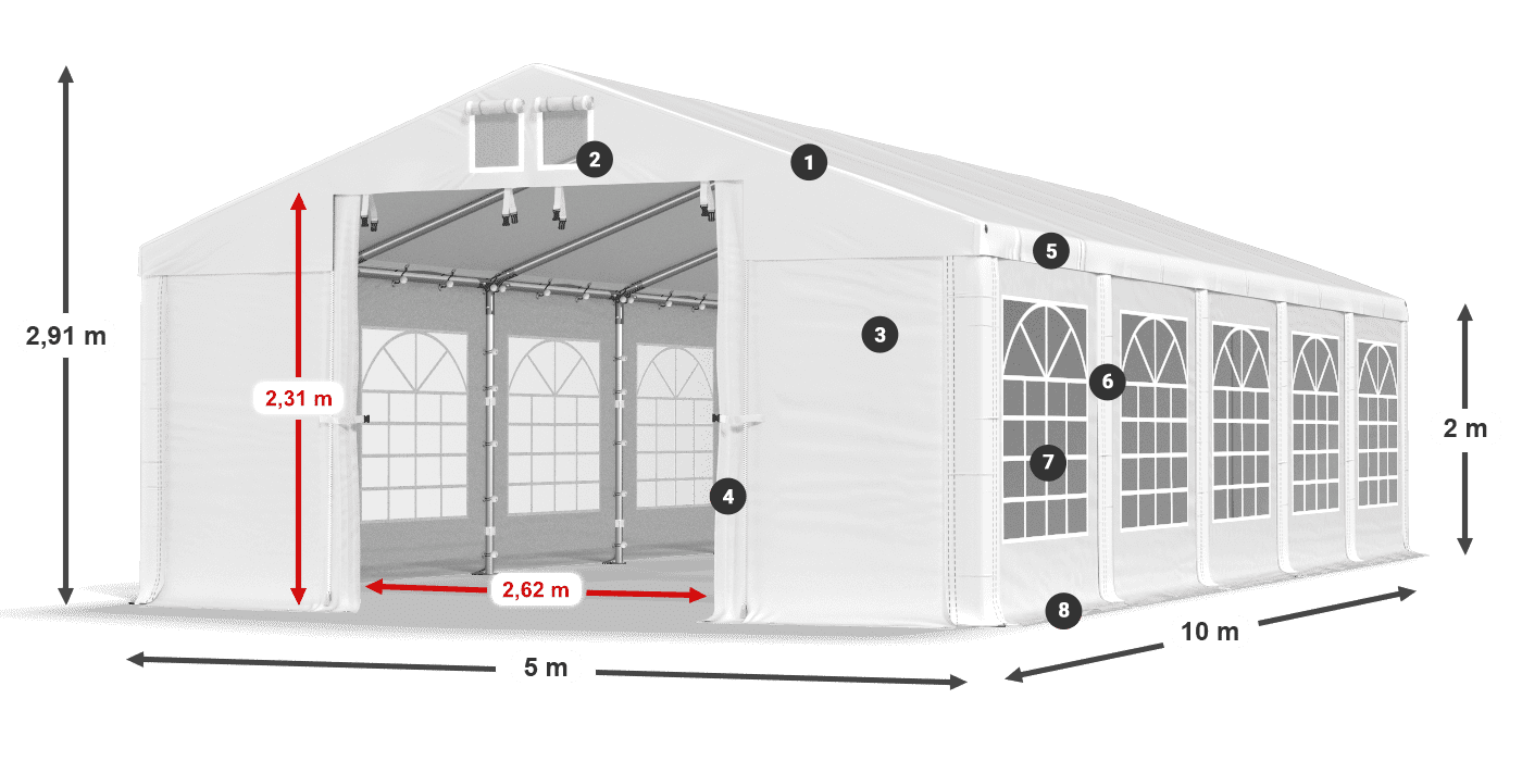 Dach: HFR 750 PVC Ściany: SD 500 PVC