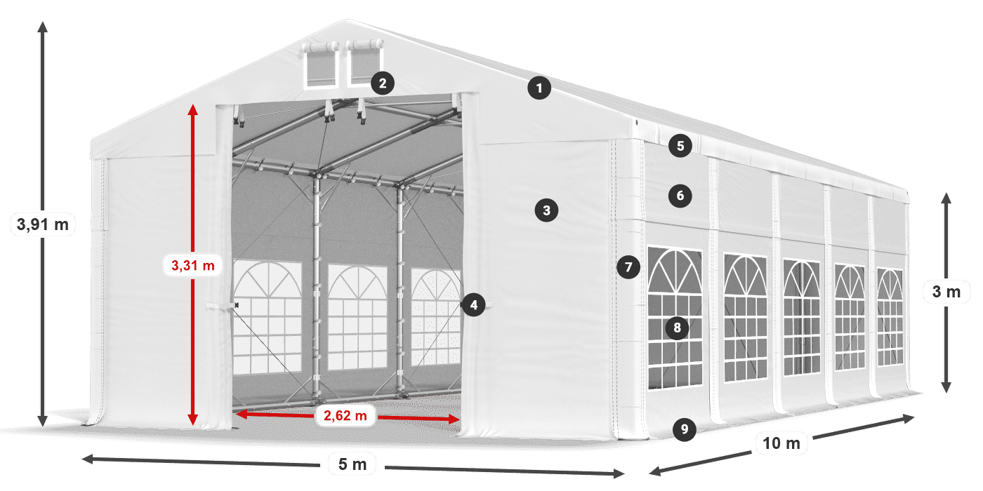 Dach: HFR 750 PVC Ściany: SD 500 PVC