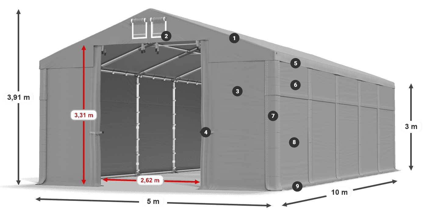 Dach: HFR 750 PVC Ściany: SD 500 PVC