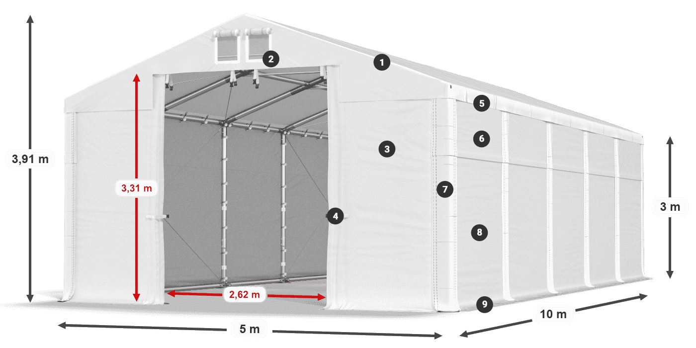 Dach: HFR 750 PVC Ściany: SD 500 PVC