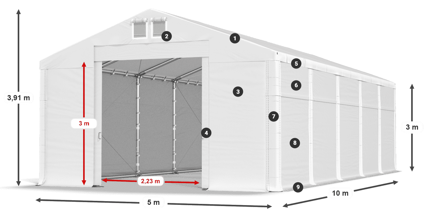 Dach: MS 580 PVC Ściany: SD 500 PVC