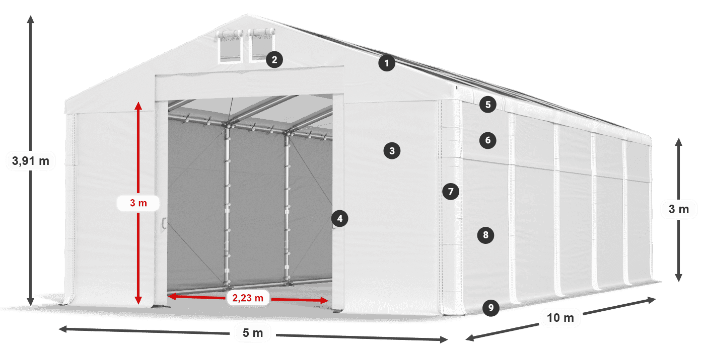 Dach: MS 580 PVC Ściany: SD 500 PVC