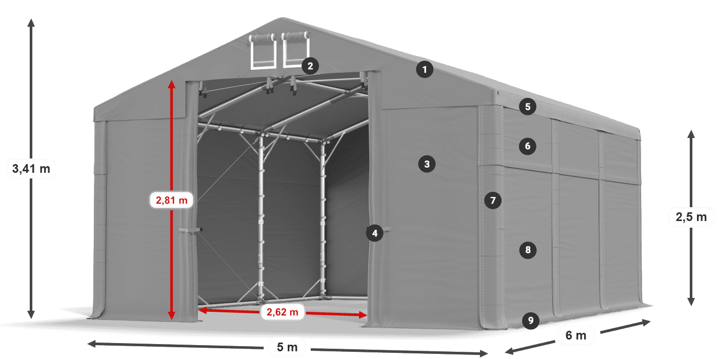 Dach: HFR 750 PVC Ściany: SD 500 PVC