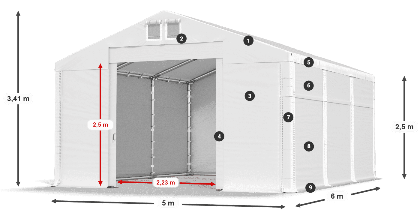 MMS 580 PVC legenda 2.5m