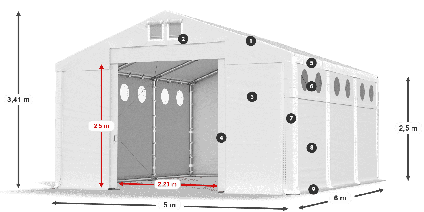 MMSO 580 PVC legenda 2,5m