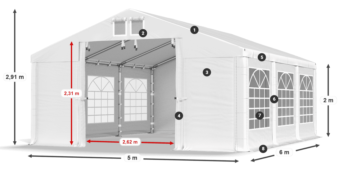Dach: HFR 750 PVC Ściany: SD 500 PVC