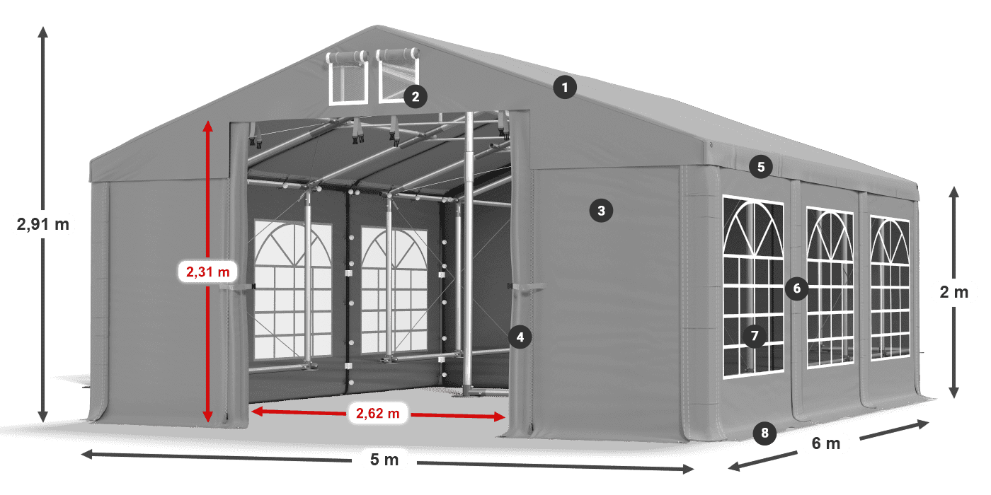 Dach: HFR 750 PVC Ściany: SD 500 PVC