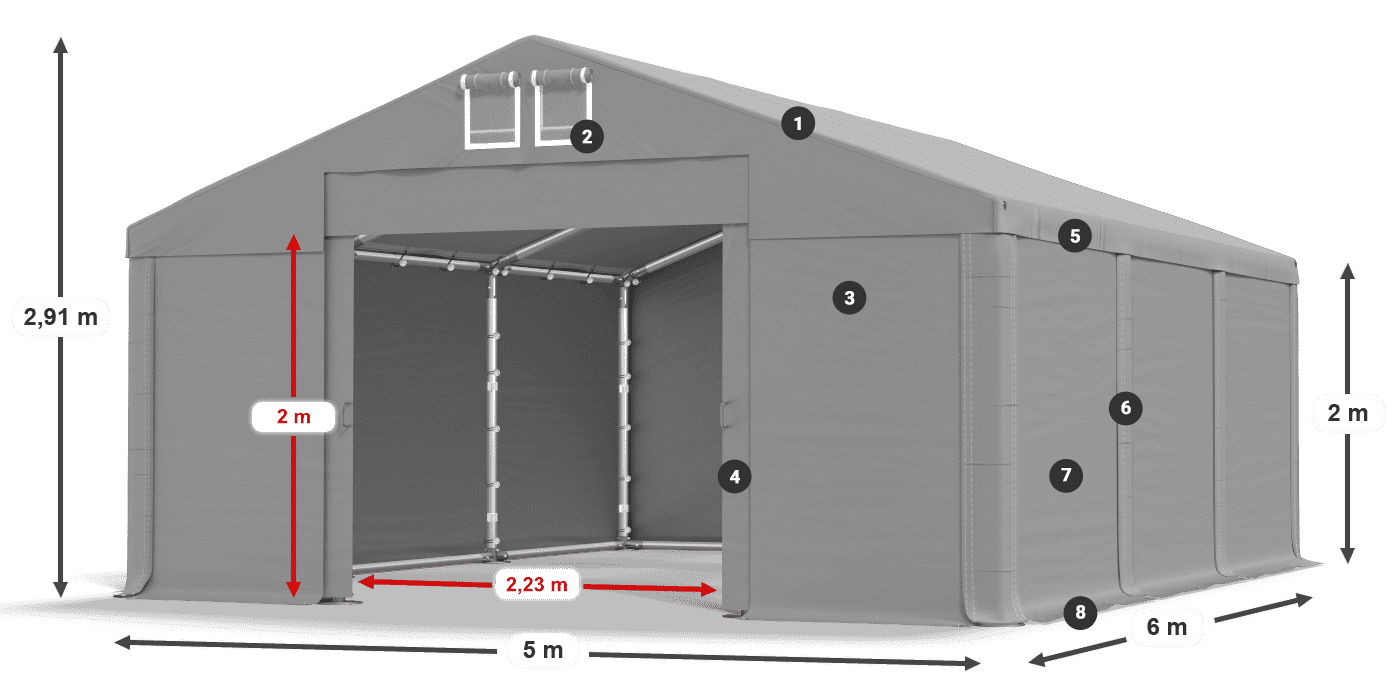 Dach: SD 560 PVC Ściany: HFR 750 PVC