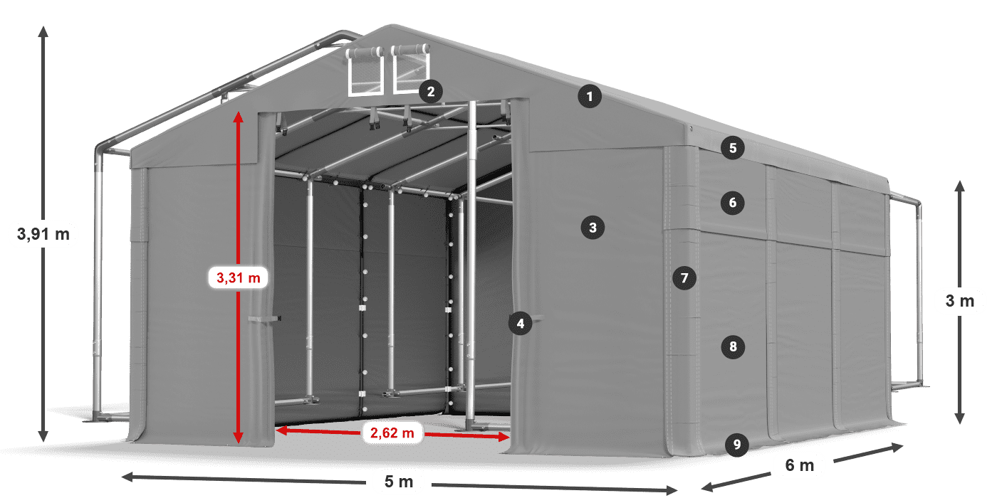 Dach: HFR 750 PVC Ściany: SD 500 PVC
