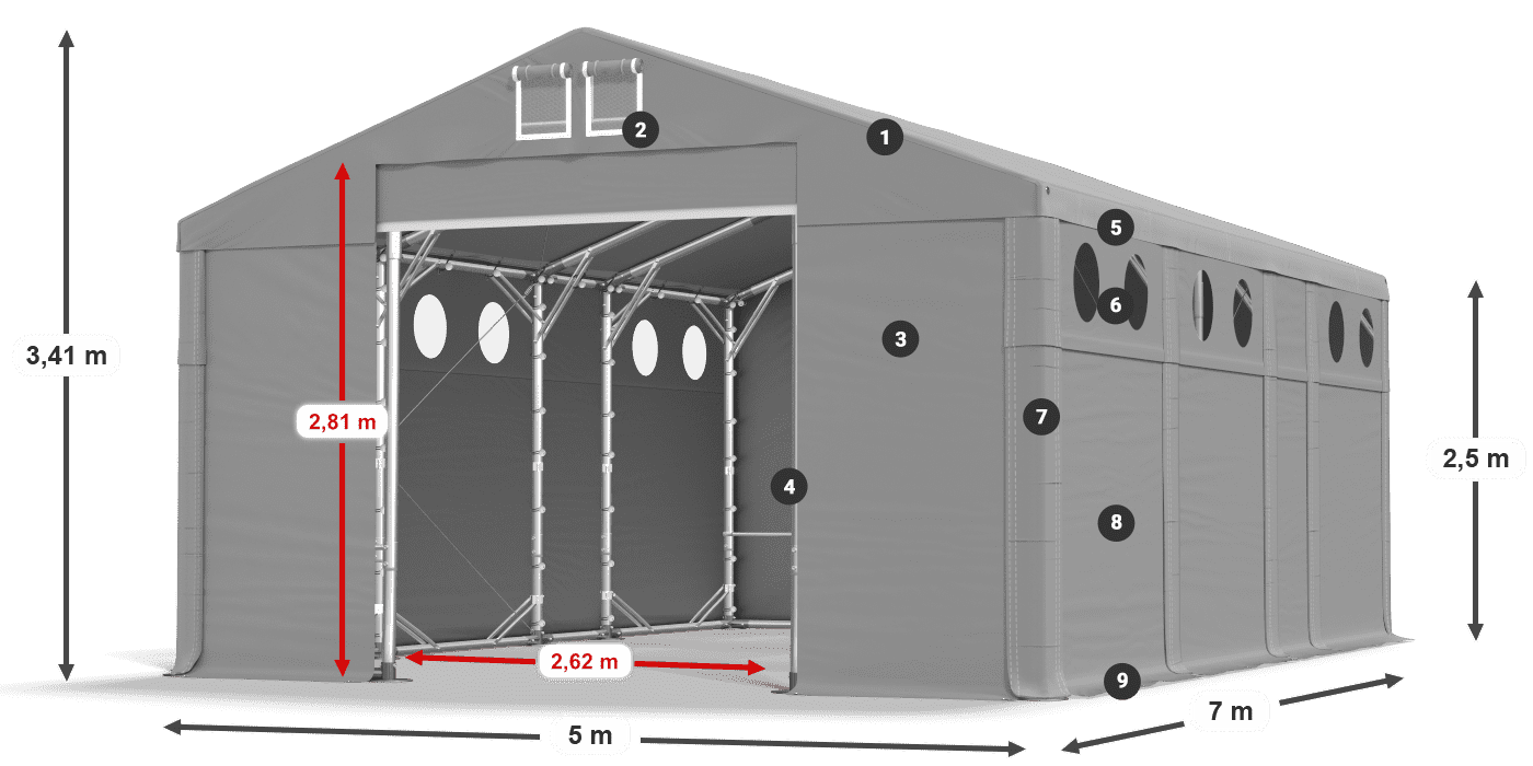 MMSO 580 PVC legenda 2.5m