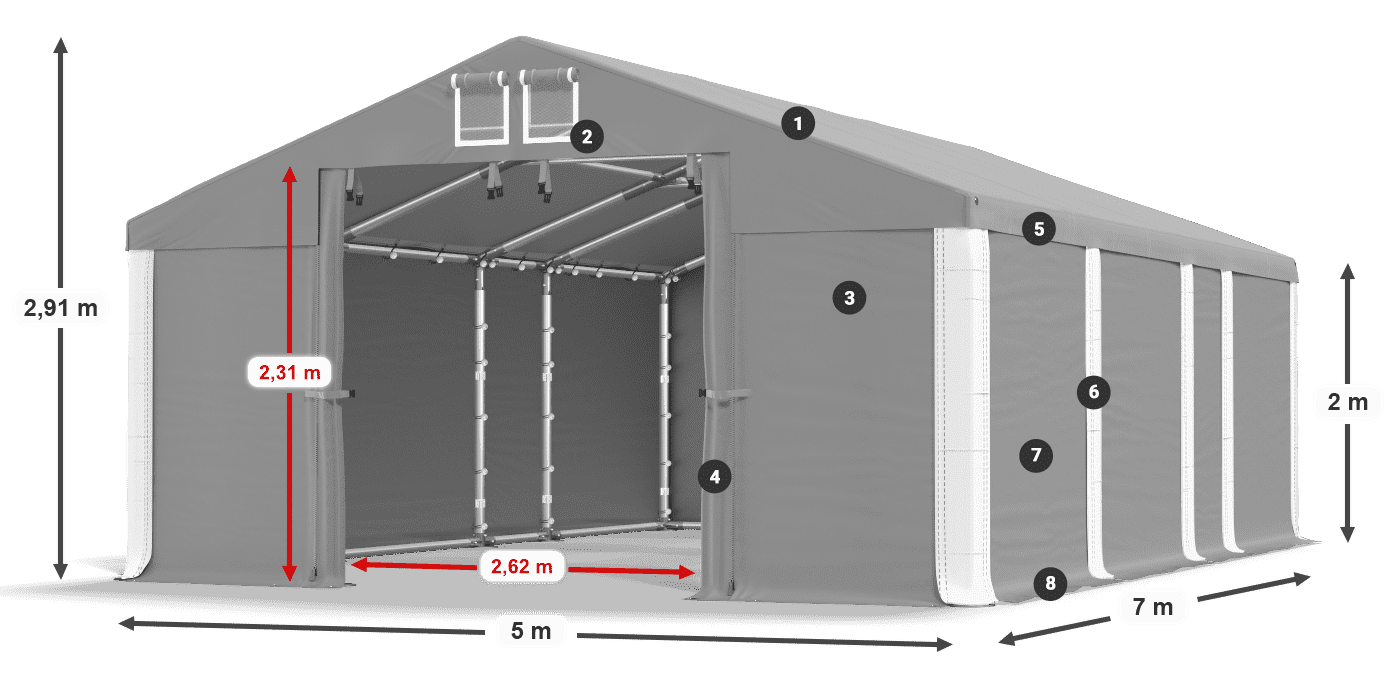 MMS 580 PVC legenda 2m