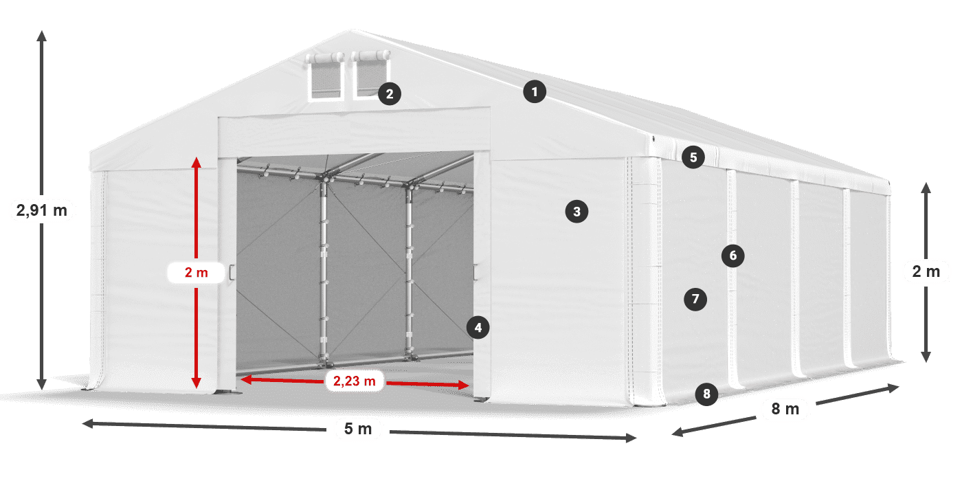 Dach: SD 560 PVC Ściany: HFR 750 PVC
