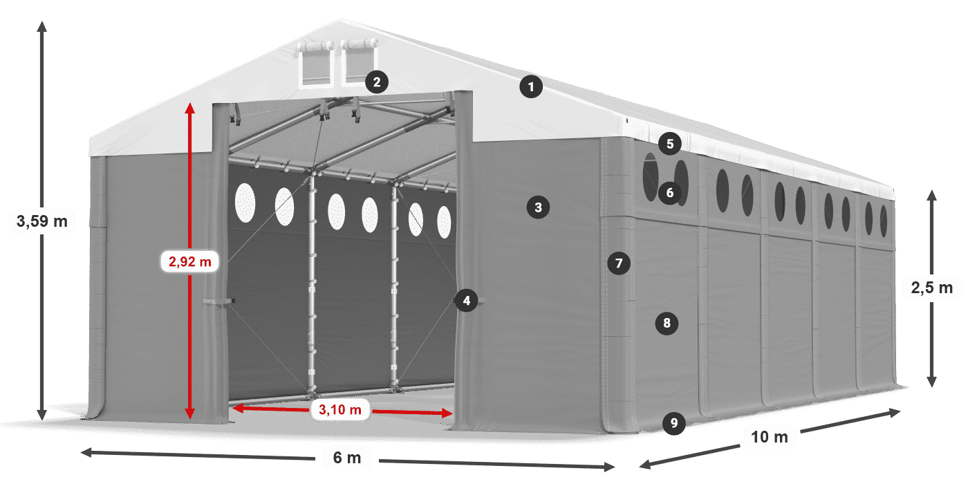 MMSO 580 PVC legenda 2.5m