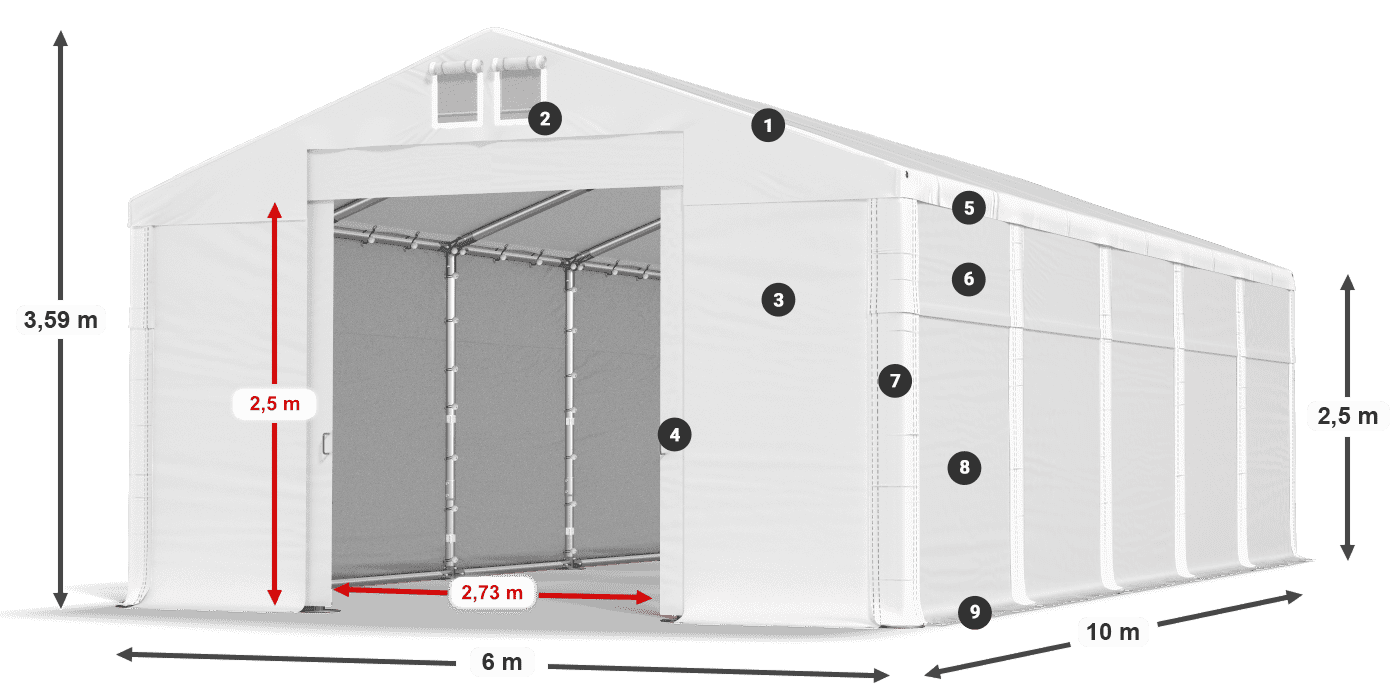 Dach: SD 560 PVC Ściany: HFR 750 PVC
