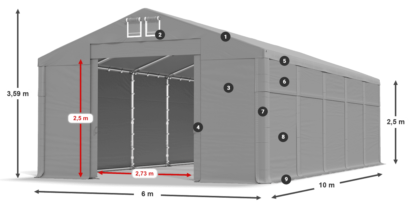 Dach: SD 560 PVC Ściany: HFR 750 PVC