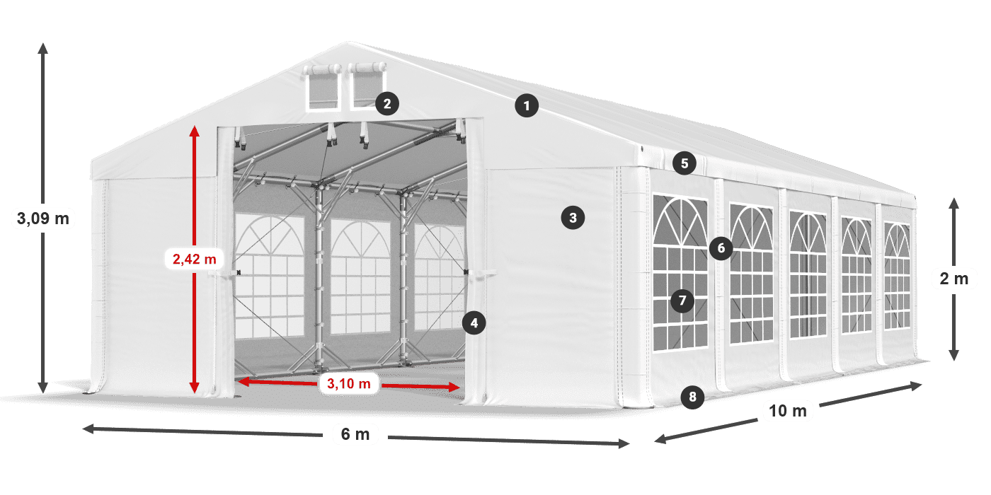 Dach: HFR 750 PVC Ściany: SD 500 PVC