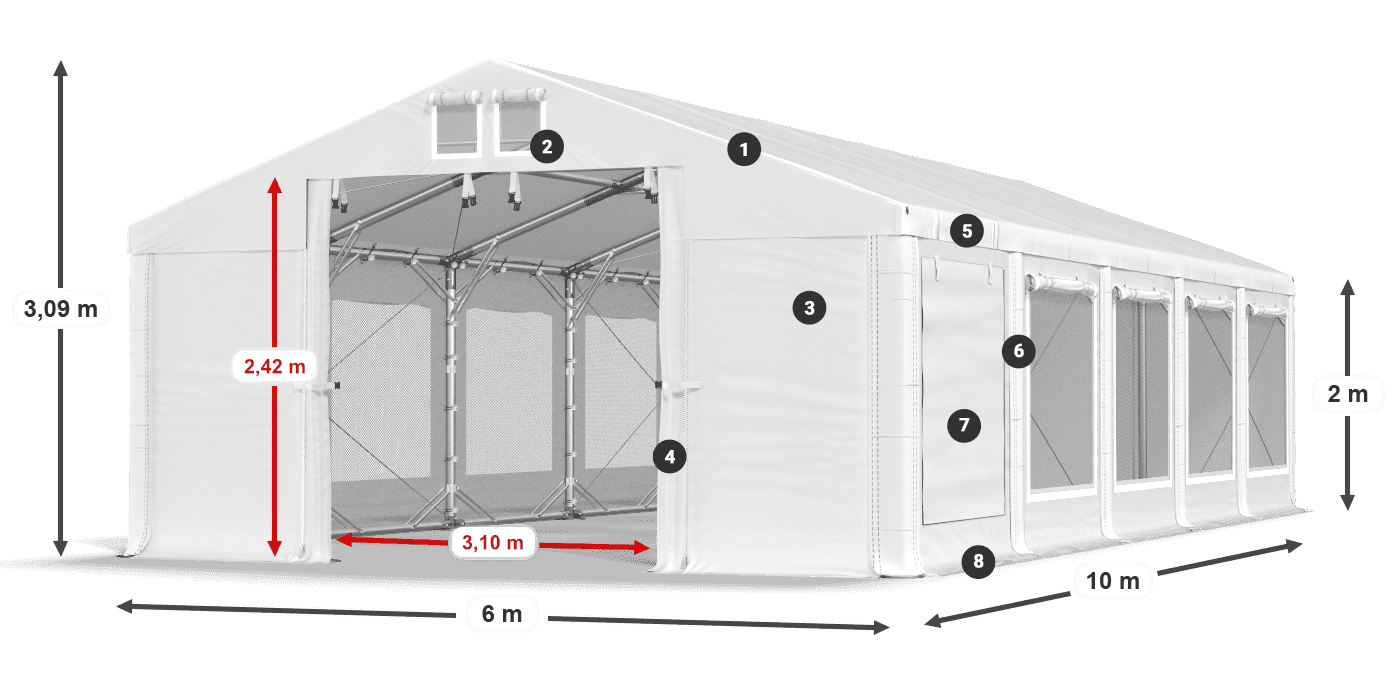 Dach: HFR 750 PVC Ściany: SD 500 PVC