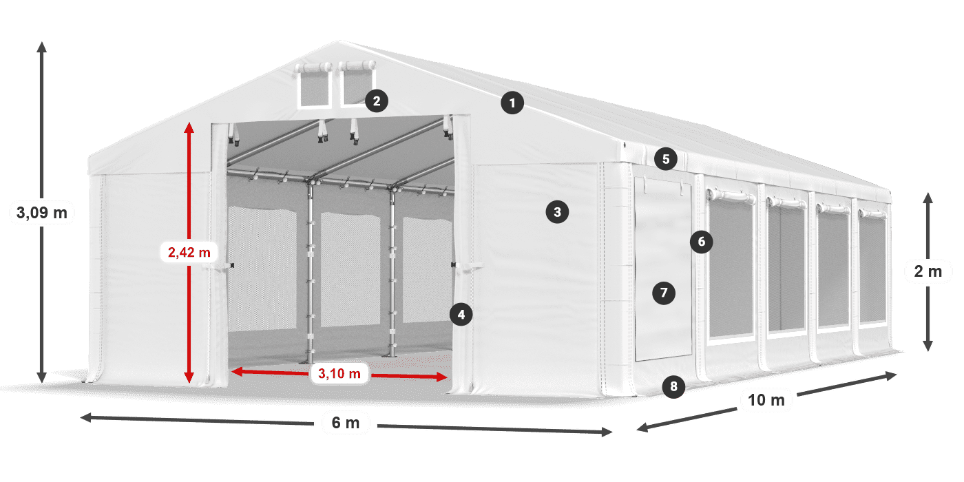 Dach: HFR 750 PVC Ściany: SD 500 PVC