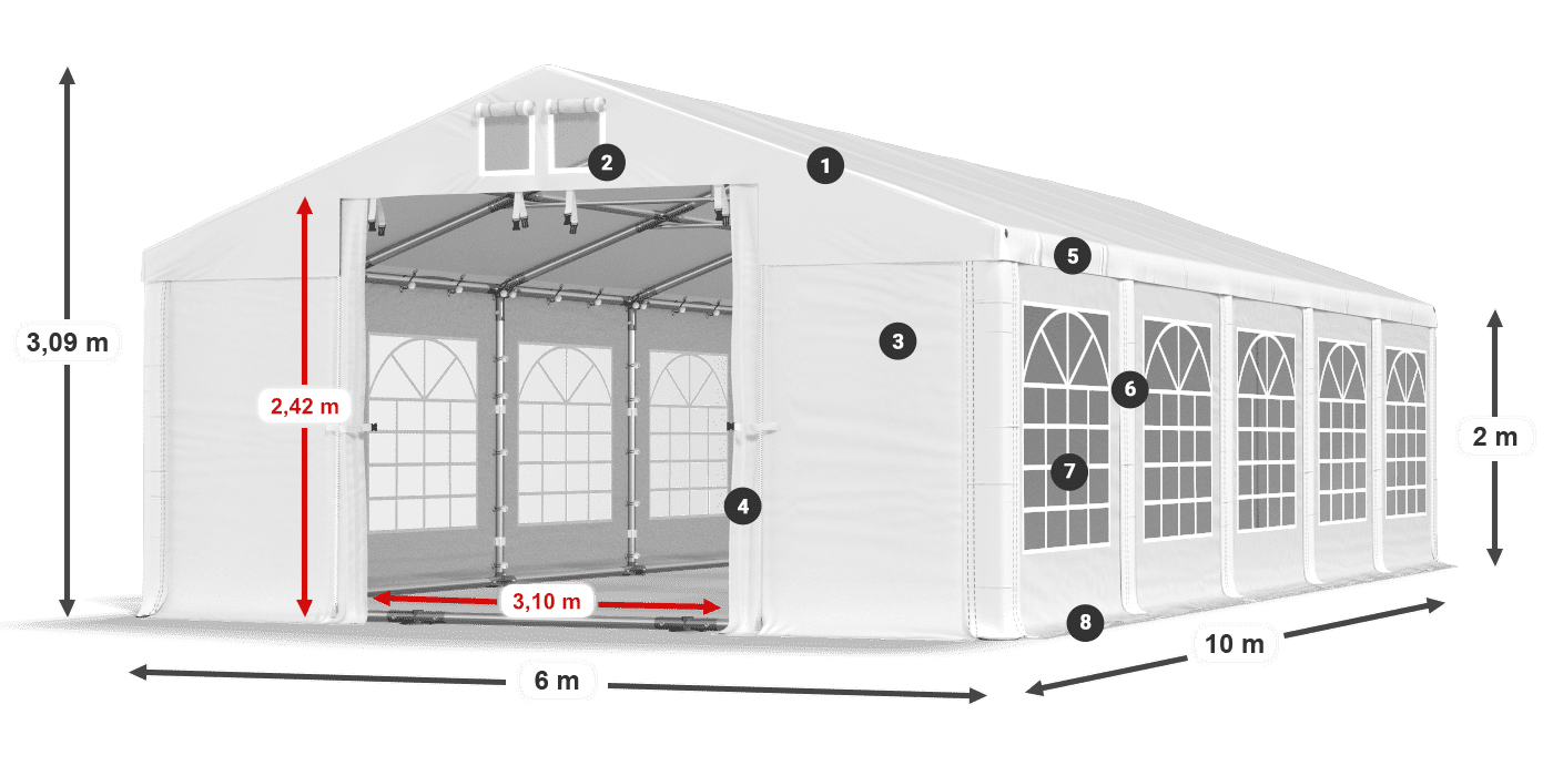 Dach: HFR 750 PVC Ściany: SD 500 PVC