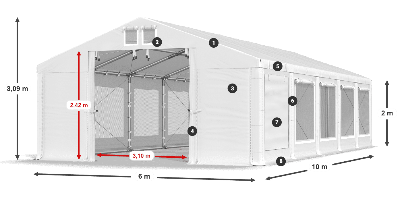Dach: HFR 750 PVC Ściany: SD 500 PVC