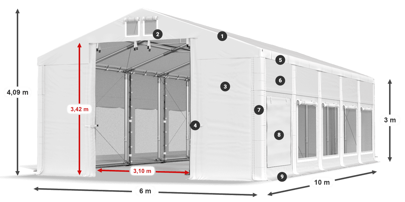Dach: HFR 750 PVC Ściany: SD 500 PVC