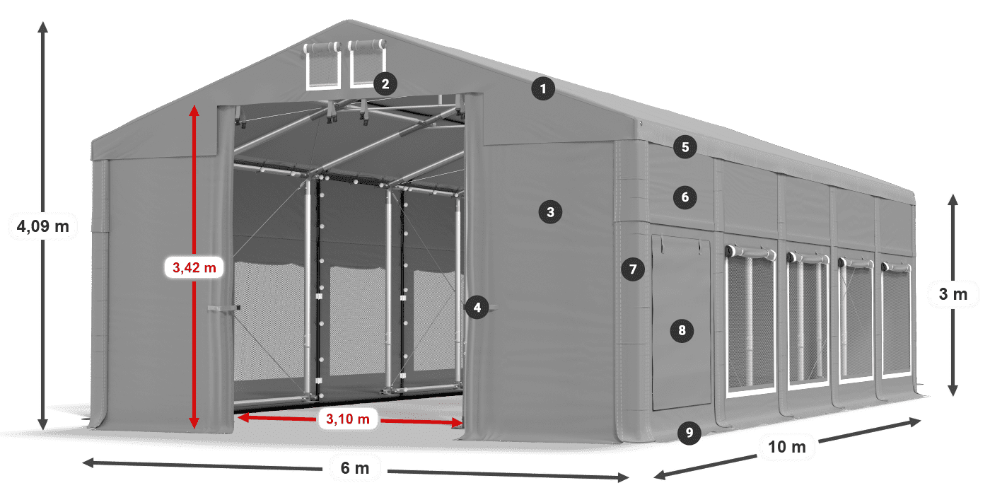 Dach: HFR 750 PVC Ściany: SD 500 PVC