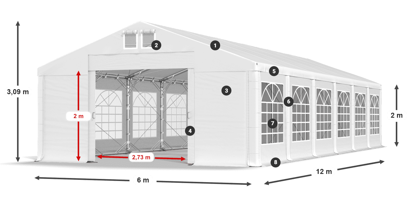 Dach: FR 620 PVC Ściany: SD 500 PVC