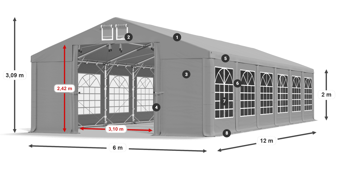 Dach: HFR 750 PVC Ściany: SD 500 PVC