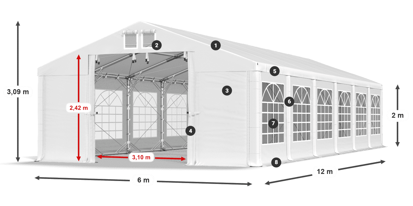 Dach: HFR 750 PVC Ściany: SD 500 PVC