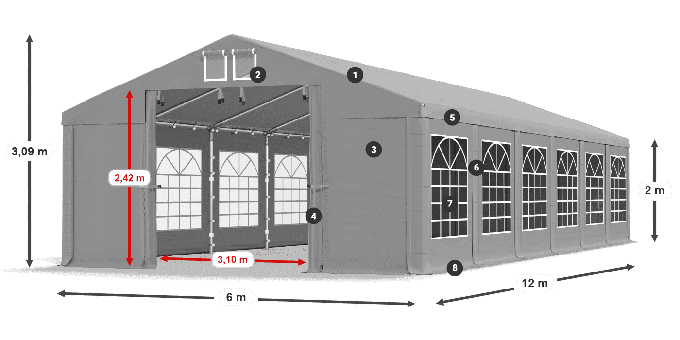 Dach: HFR 750 PVC Ściany: SD 500 PVC