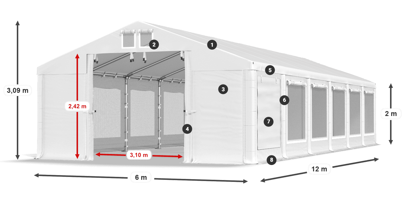 Dach: HFR 750 PVC Ściany: SD 500 PVC