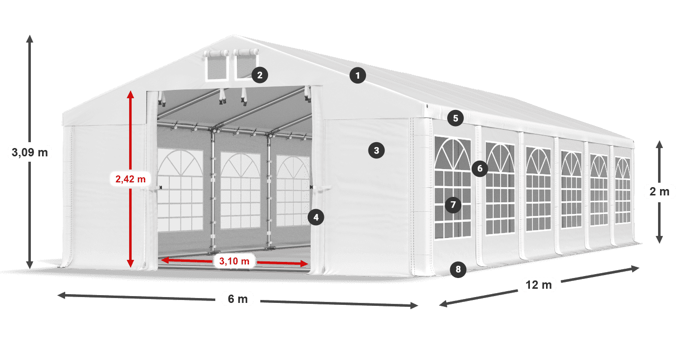 Dach: HFR 750 PVC Ściany: SD 500 PVC