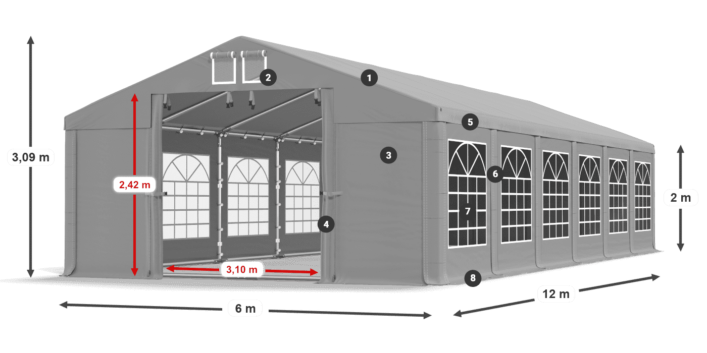Dach: HFR 750 PVC Ściany: SD 500 PVC