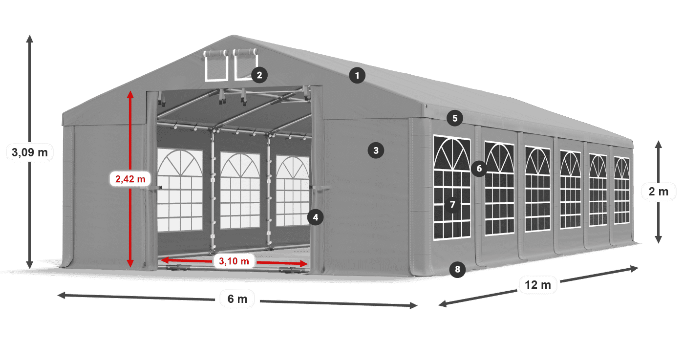 Dach: HFR 750 PVC Ściany: SD 500 PVC