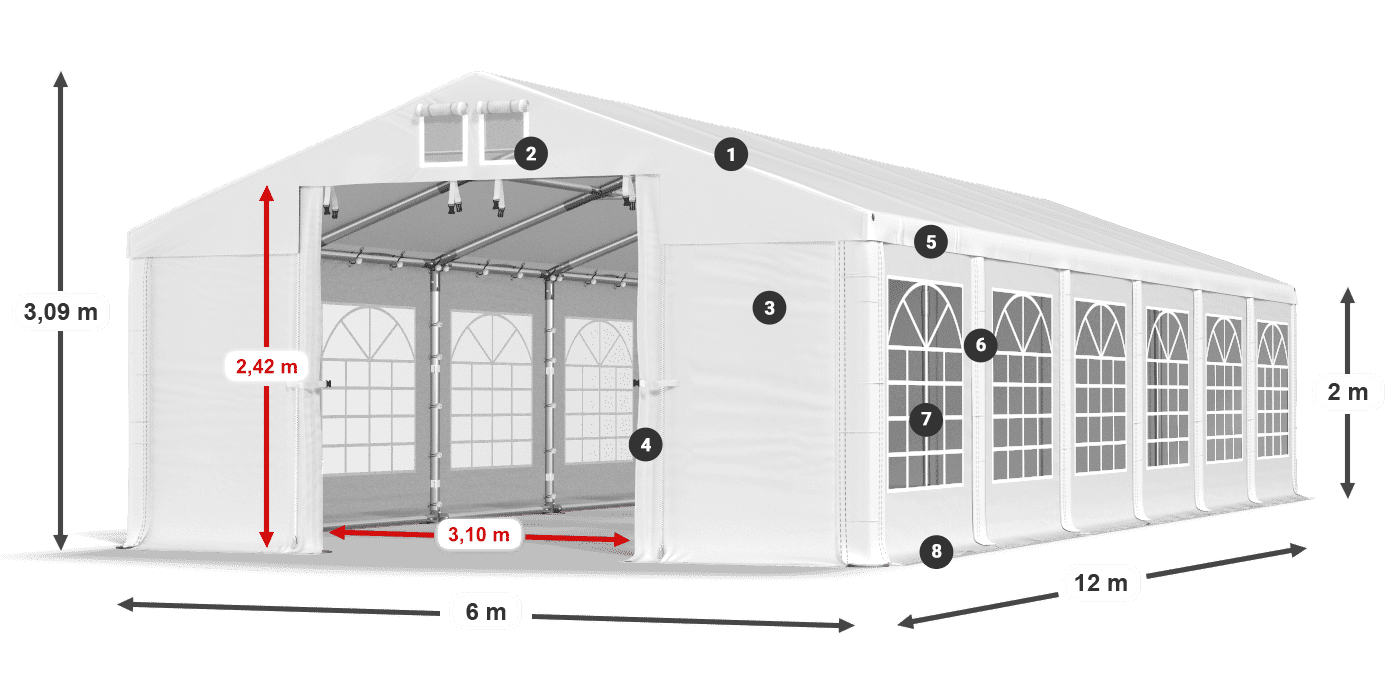 Dach: HFR 750 PVC Ściany: SD 500 PVC