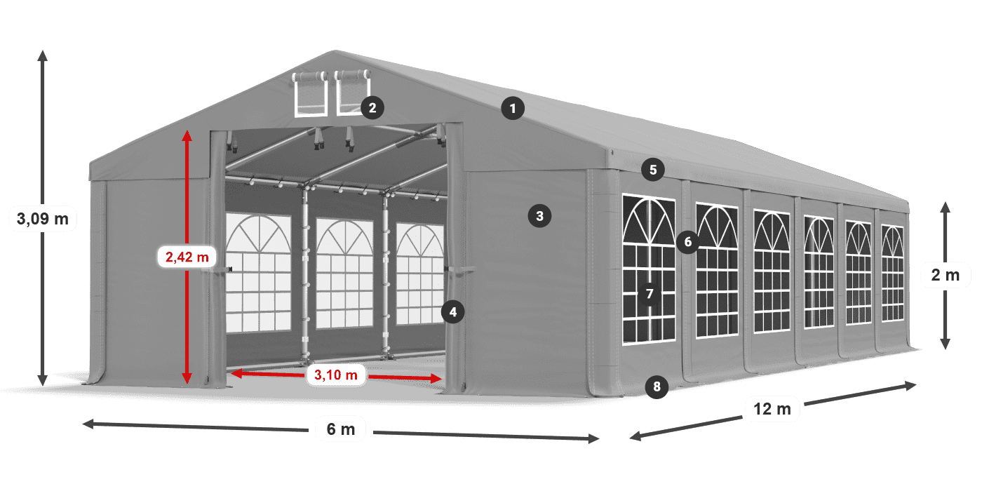 Dach: HFR 750 PVC Ściany: SD 500 PVC