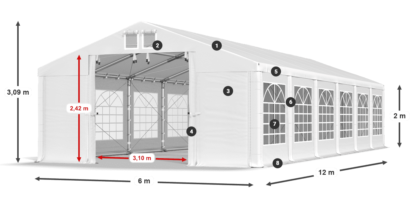 Dach: HFR 750 PVC Ściany: SD 500 PVC