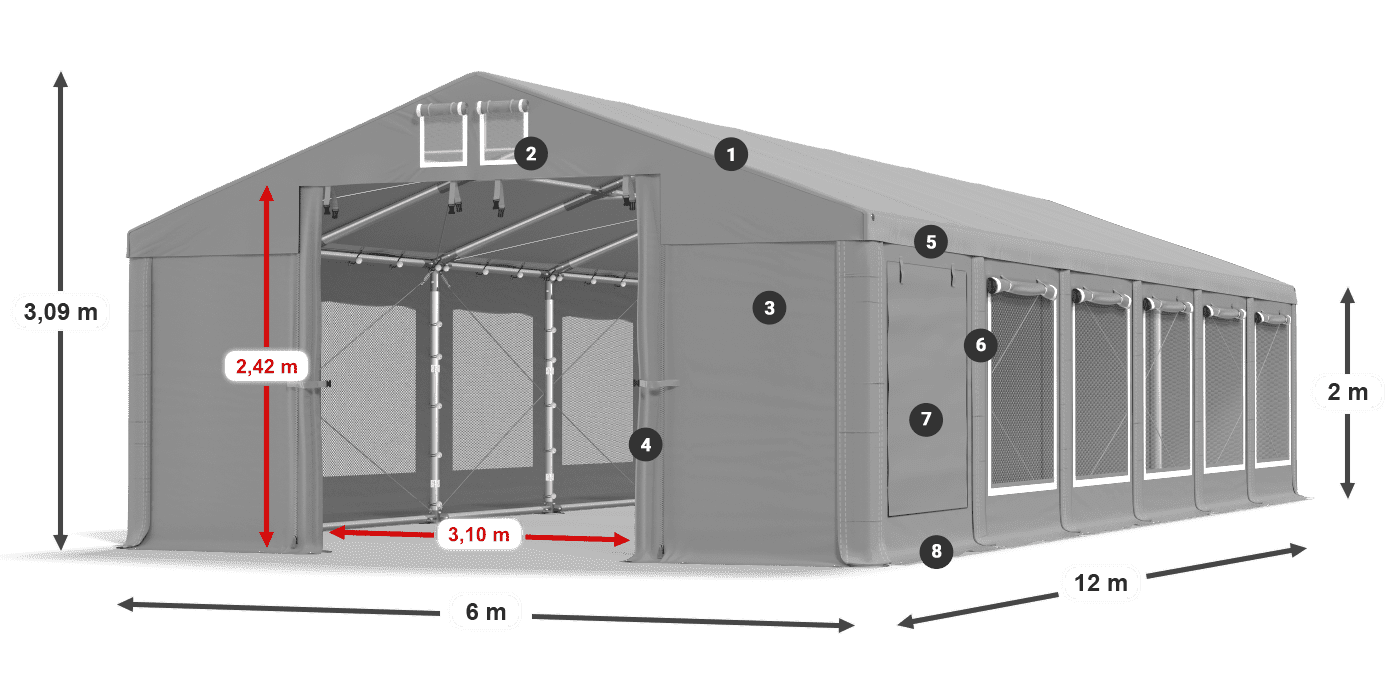 Dach: HFR 750 PVC Ściany: SD 500 PVC