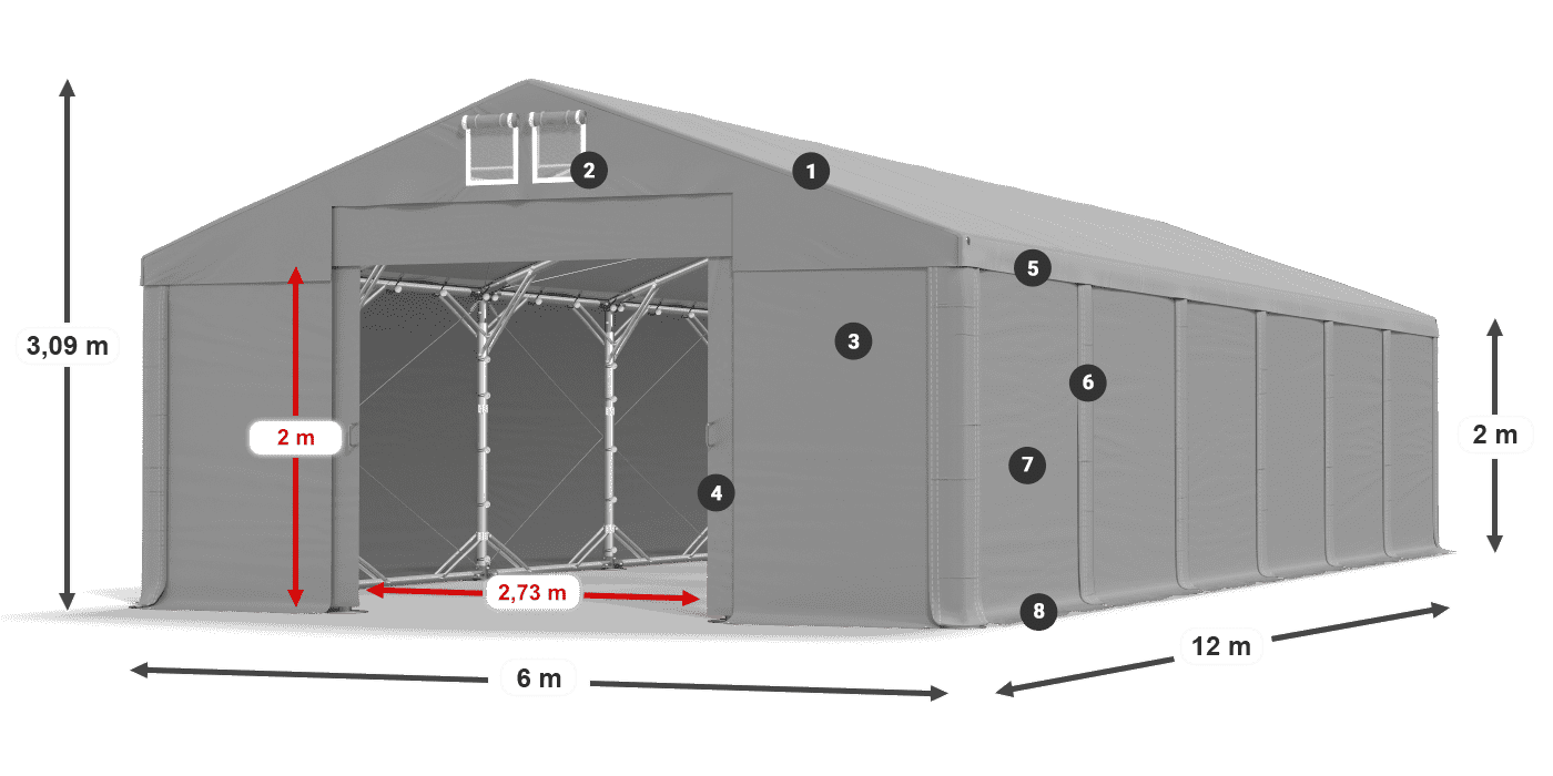 Dach: MS 580 PVC Ściany: SD 500 PVC