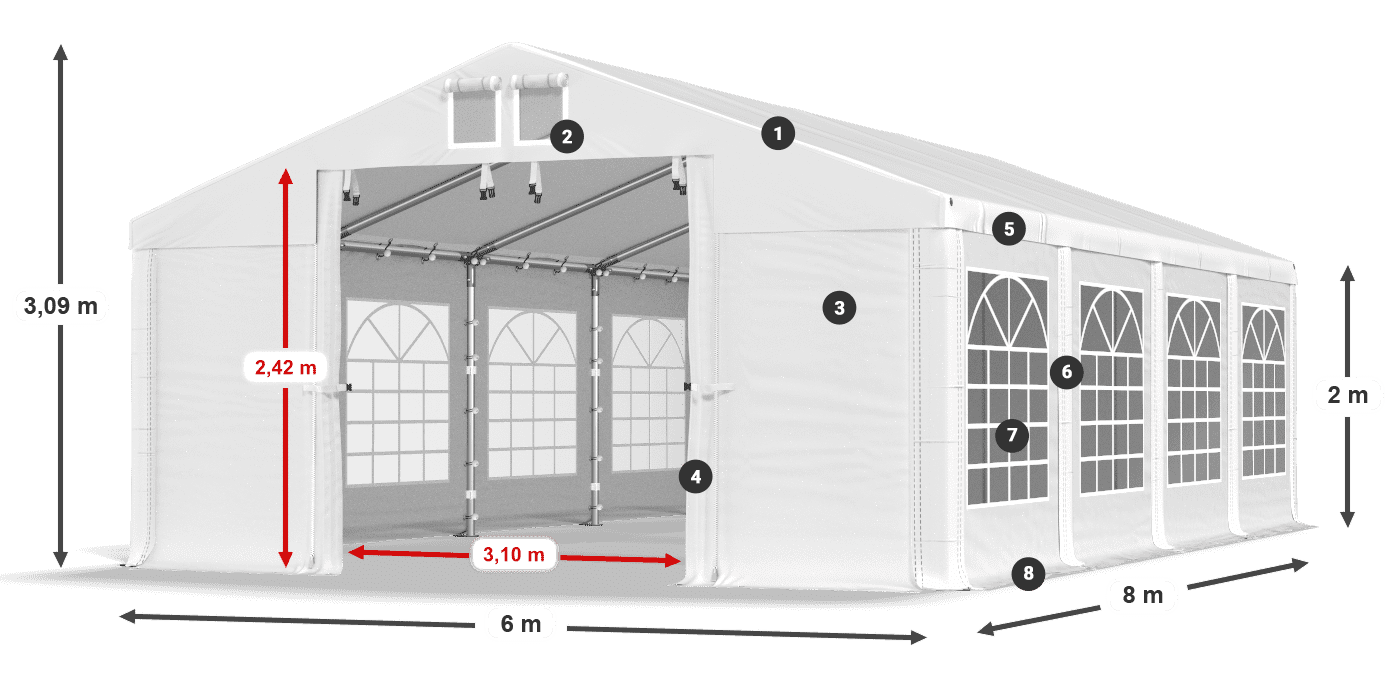 Dach: HFR 750 PVC Ściany: SD 500 PVC