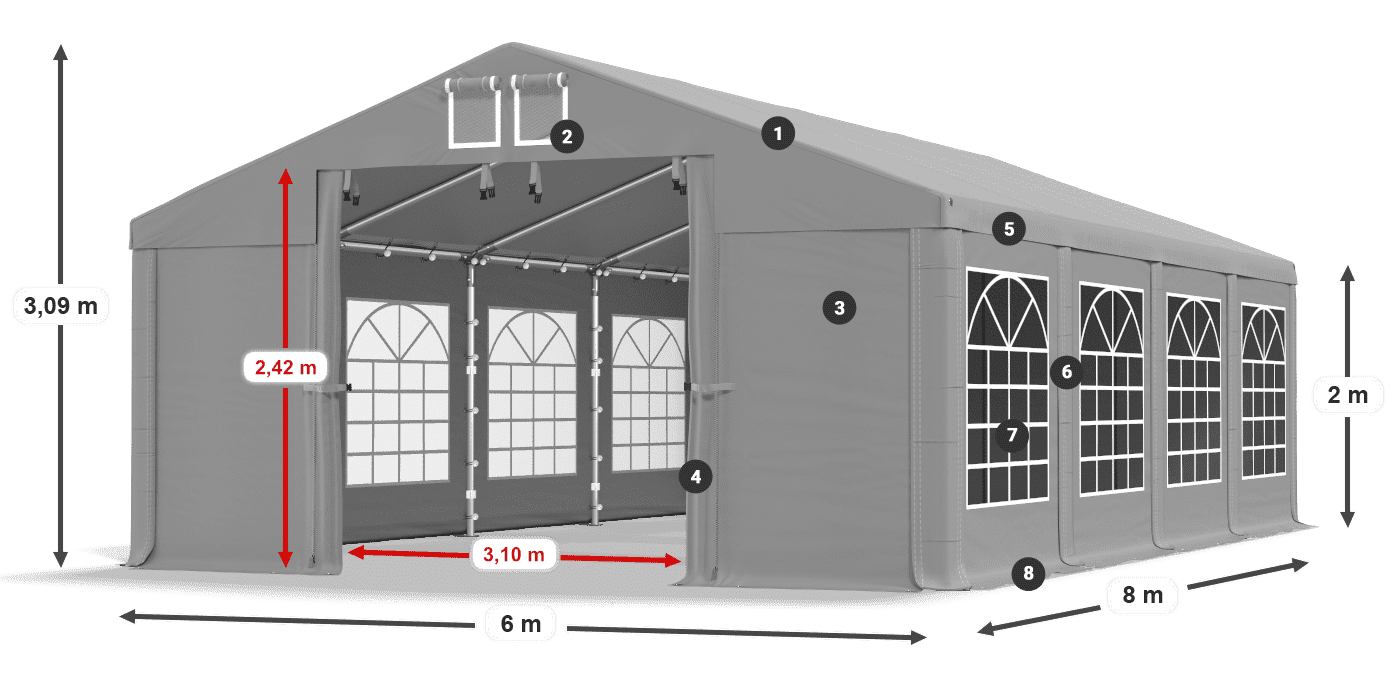 Dach: HFR 750 PVC Ściany: SD 500 PVC