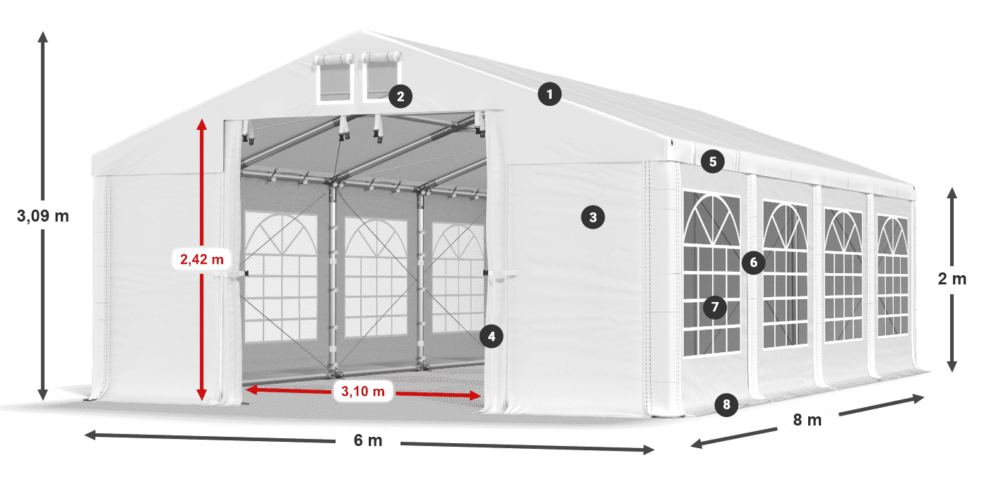 Dach: HFR 750 PVC Ściany: SD 500 PVC