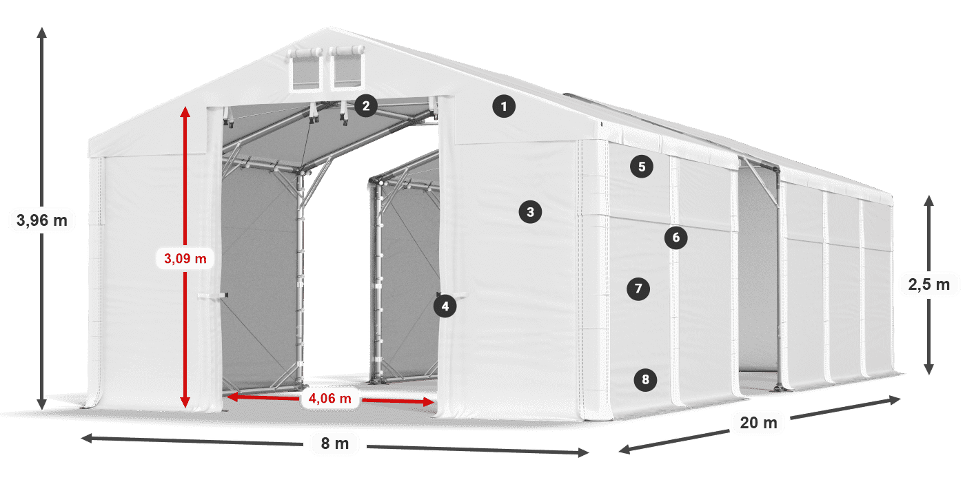 Dach: HFR 750 PVC Ściany: SD 500 PVC