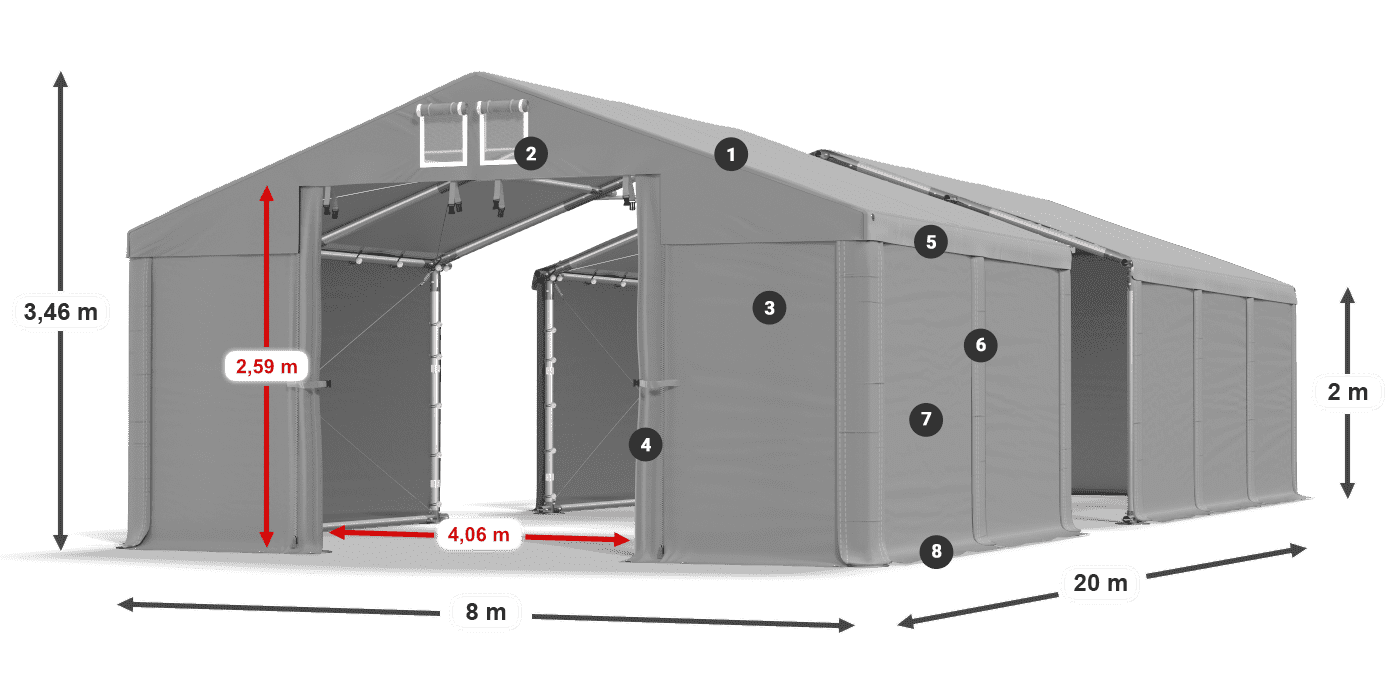 Dach: FR 620 PVC Ściany: HFR 750 PVC