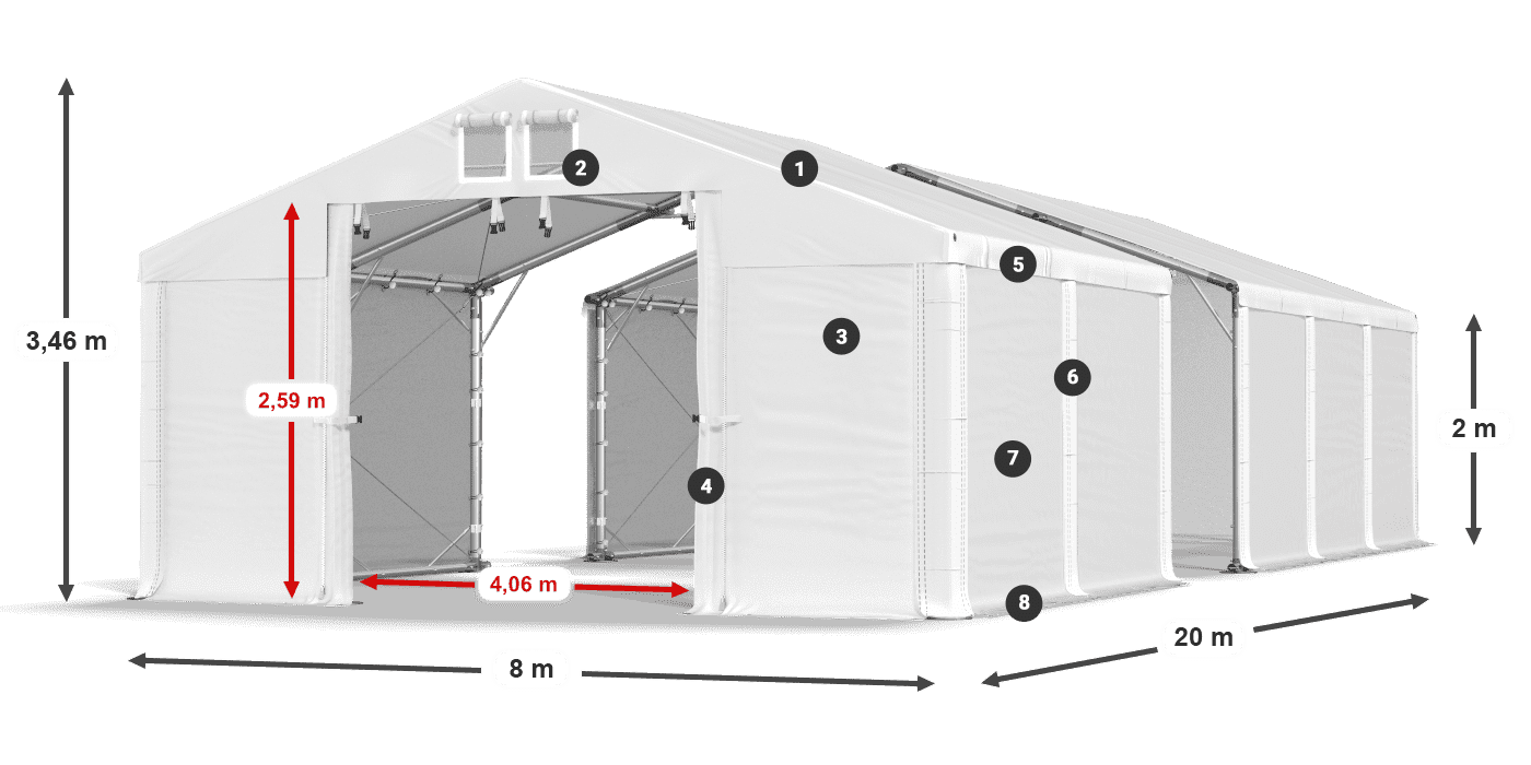Dach: HFR 750 PVC Ściany: SD 500 PVC