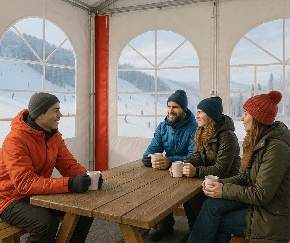 Punkt gastronomiczny przy stoku narciarskim